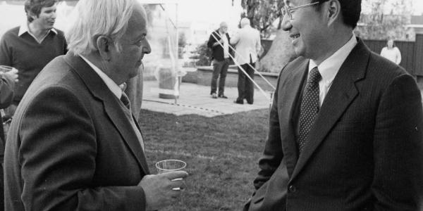 Burt Richter and Sam Ting at SLAC, November 14, 1984