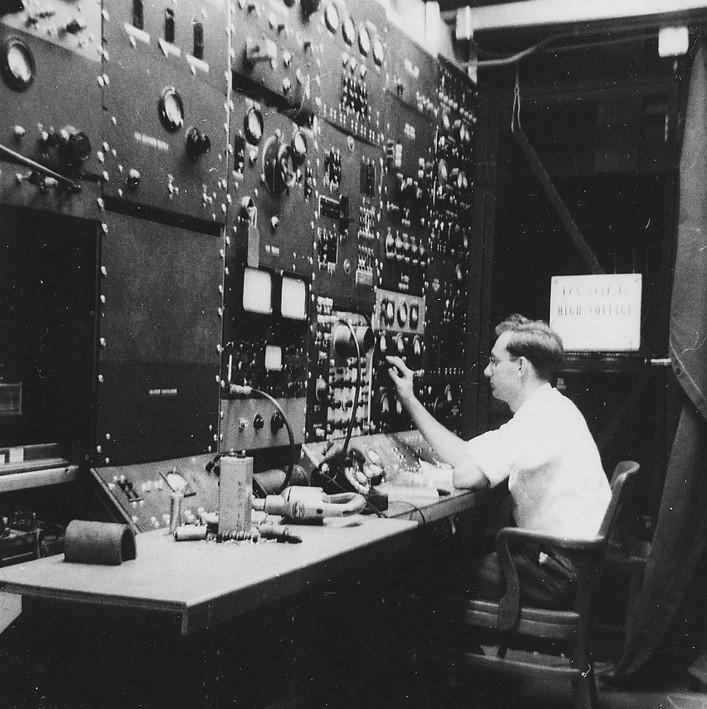 Karl Brown at Mark II controls