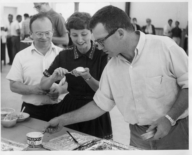 Pief and Adele Panofsky with Hobey DeStaebler, 1962