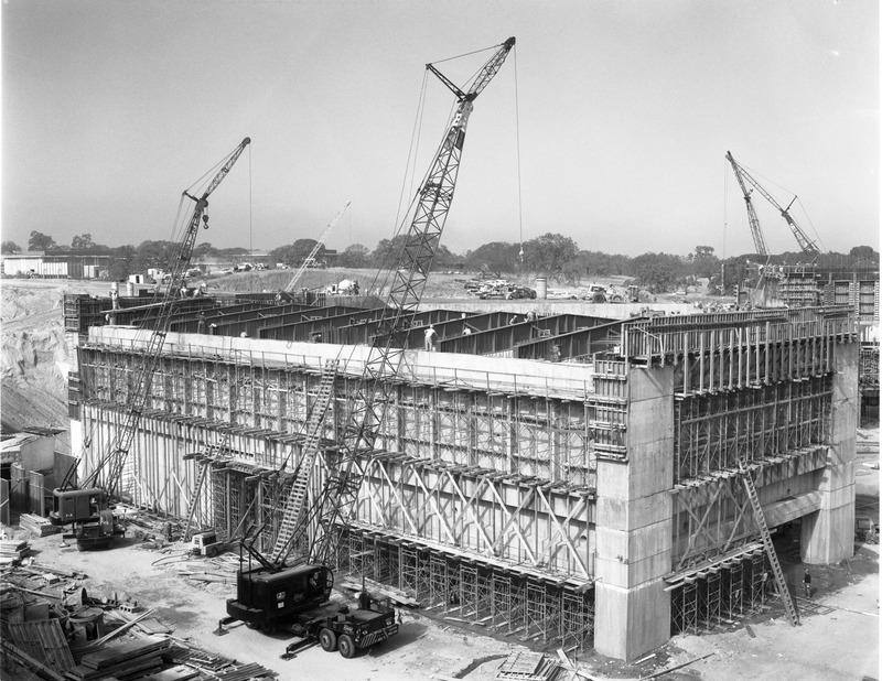 End Station A under construction, 1965