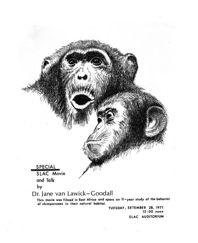 Goodall lecture poster, 1971