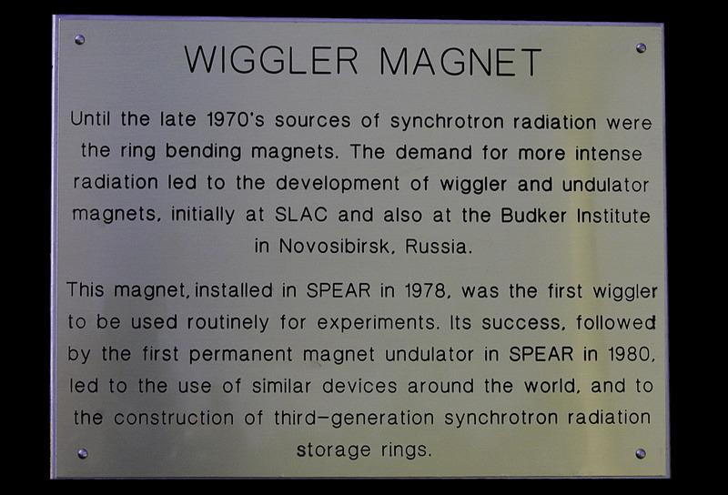 Plaque on wiggler display