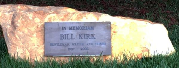 Bill Kik memorial plaque