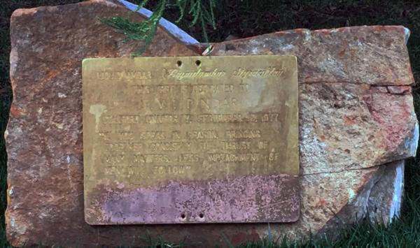 F. V. L. Pindar memorial plaque