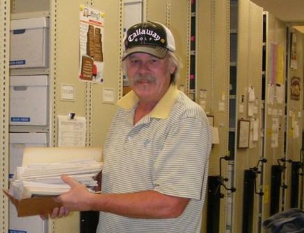 Ray Wallace with newsletter donation