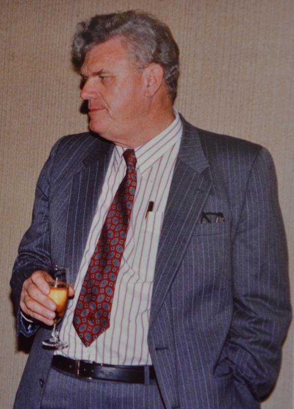 Dick Taylor partial profile with wineglass