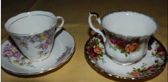 Dick Taylor's china teacups and saucers