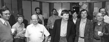 SLAC staff celebrating PEP, 1980