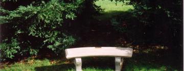 Robert Mozley memorial bench at SLAC, 2000